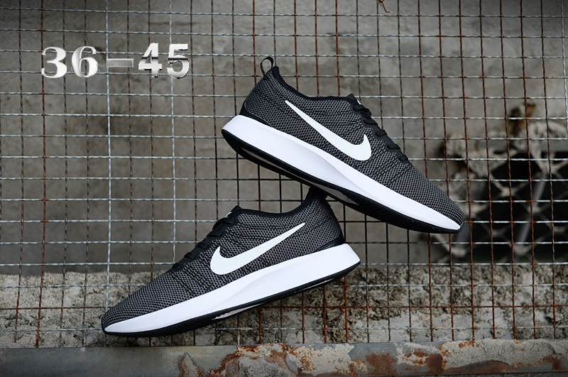 Women Nike Dualtone Racer Black White Shoes - Click Image to Close